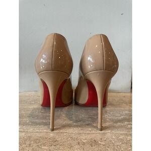 KATE Christian Louboutin Leather Nude Blush Heels Size 36.5